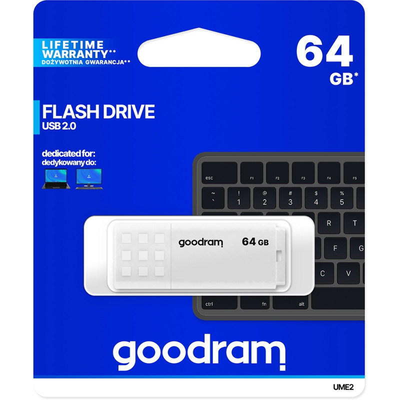 USB флеш-накопичувач Goodram 64GB UME2 White (UME2-0640W0R11)