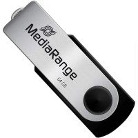 USB флеш-накопичувач MediaRange 64GB Black/Silver (MR912)