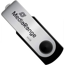USB флеш-накопичувач MediaRange 64GB Black/Silver (MR912)