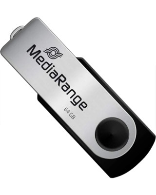 USB флеш-накопичувач MediaRange 64GB Black/Silver (MR912)