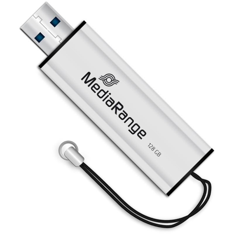 USB флеш-накопичувач MediaRange 128GB Black/Silver (MR918)