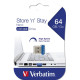 USB флеш накопичувач Verbatim 64GB Store 'n' Stay NANO Blue USB 3.2 (98711)