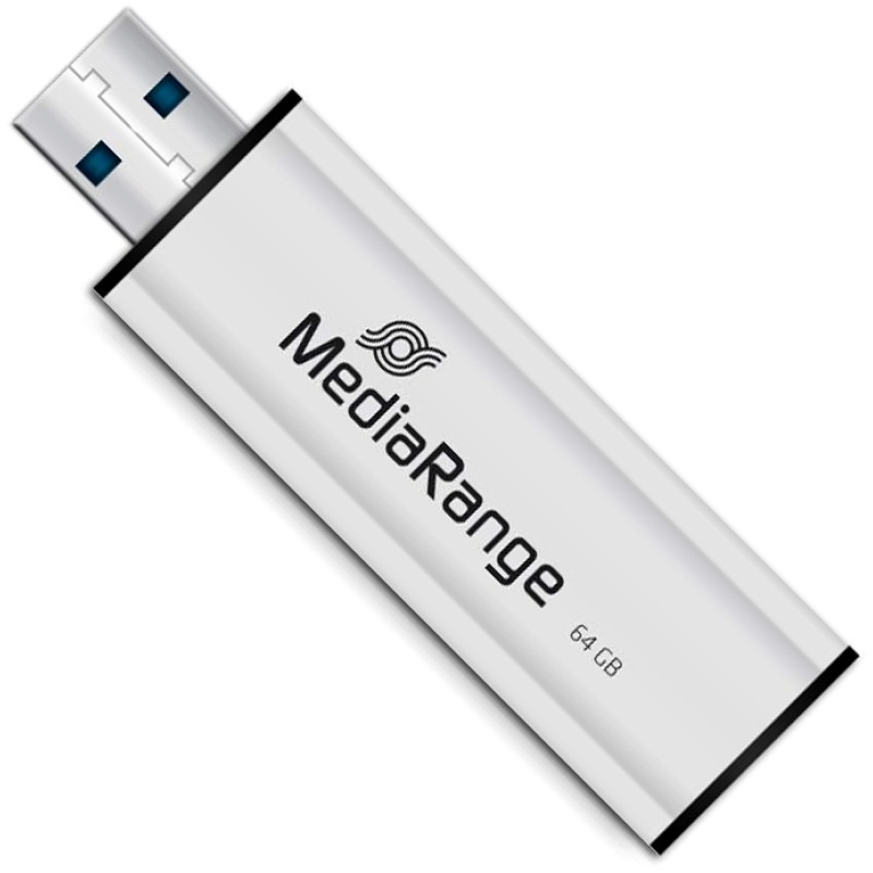 USB флеш-накопичувач MediaRange 64GB Black/Silver (MR917)
