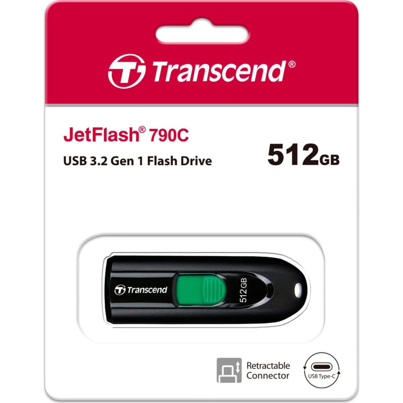 Флеш-накопичувач Transcend 512 GB JetFlash 790C (TS512GJF790C)