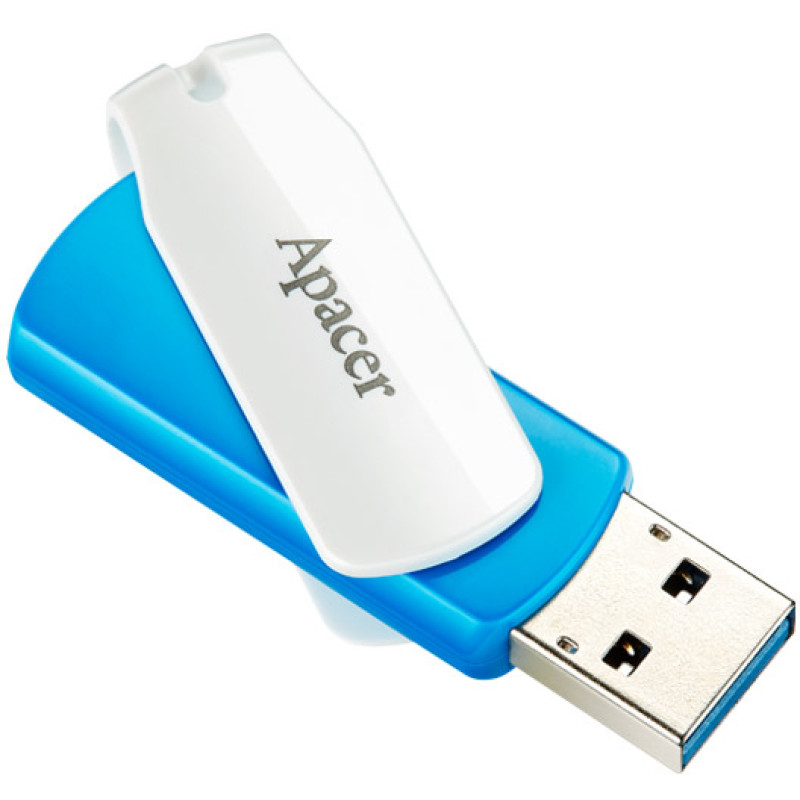 USB флеш-накопичувач Apacer 64GB AH357 Blue/White (AP64GAH357U-1)