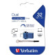 USB флеш накопичувач Verbatim 32GB Dual USB Drive USB 3.0/Type-C (49966)