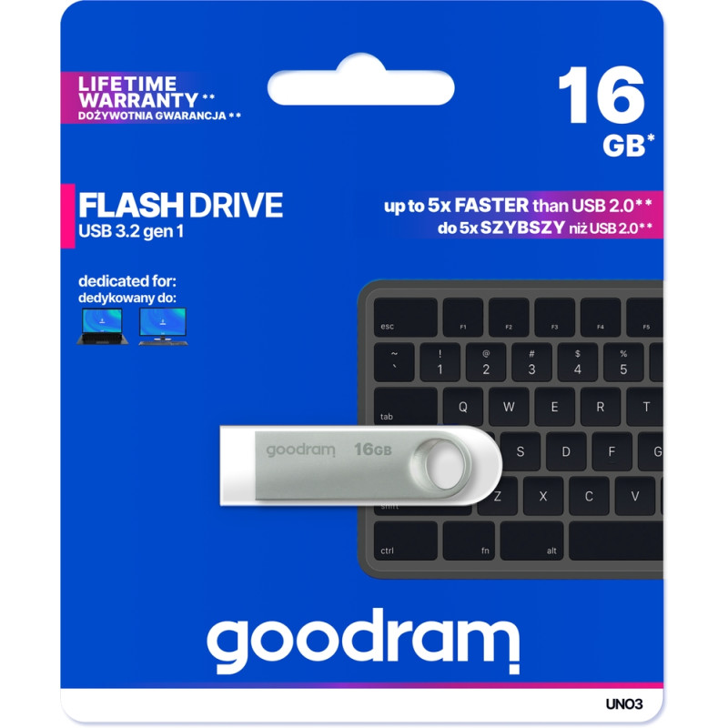 USB флеш-накопичувач Goodram 16GB UNO3 (UNO3-0160S0R11)
