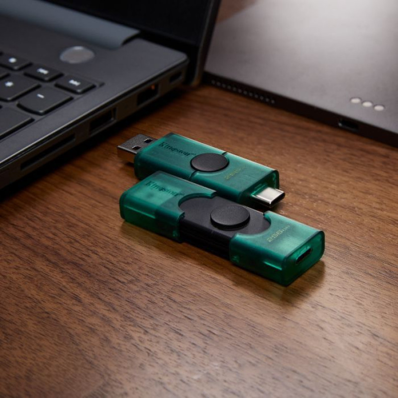 Флеш-накопичувач Kingston USB3.2 128GB Type-C DataTraveler Duo Green (DTDEG2/128GB)