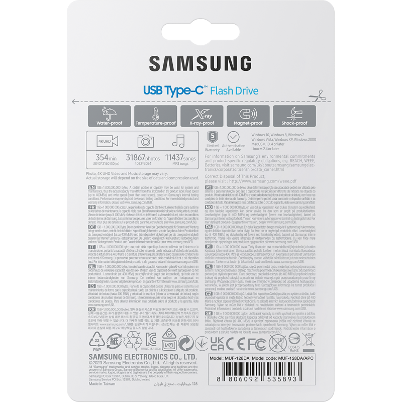 Флешка Samsung 128 GB Type-C Blue (MUF-128DA/APC)