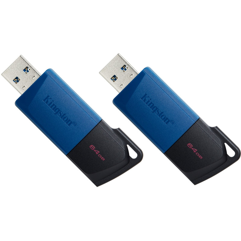USB флеш-накопичувач Kingston 2x64GB DataTraveler Exodia M Black/Blue (DTXM/64GB-2P)