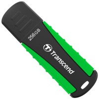 USB флеш накопичувач Transcend 256GB JetFlash 810 Rugged Black/Green (TS256GJF810) (FFUFTR02133)