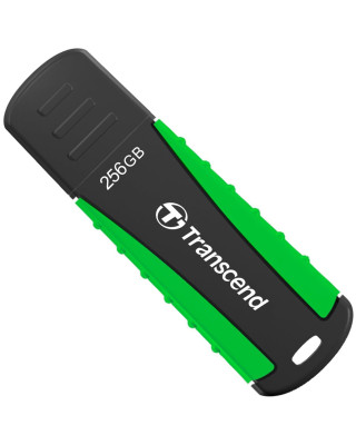 USB флеш накопичувач Transcend 256GB JetFlash 810 Rugged Black/Green (TS256GJF810) (FFUFTR02133)
