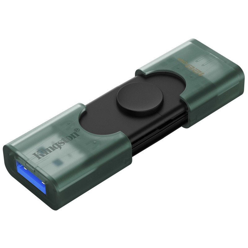 USB флеш-накопичувач Kingston USB3.2 256GB Type-C DataTraveler Duo Green (DTDEG2/256GB)