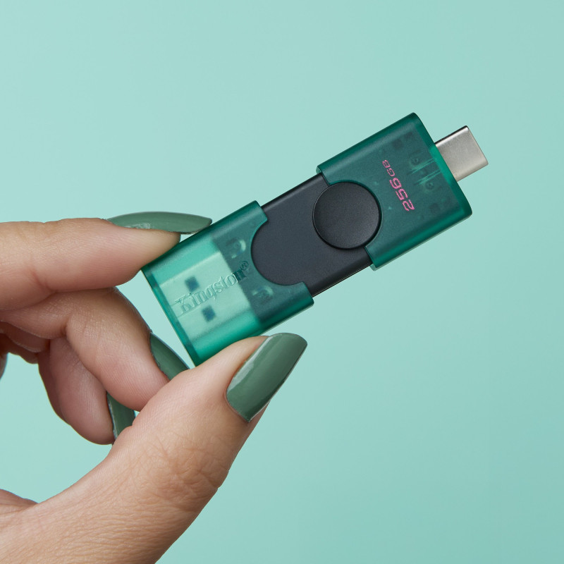 USB флеш-накопичувач Kingston USB3.2 256GB Type-C DataTraveler Duo Green (DTDEG2/256GB)