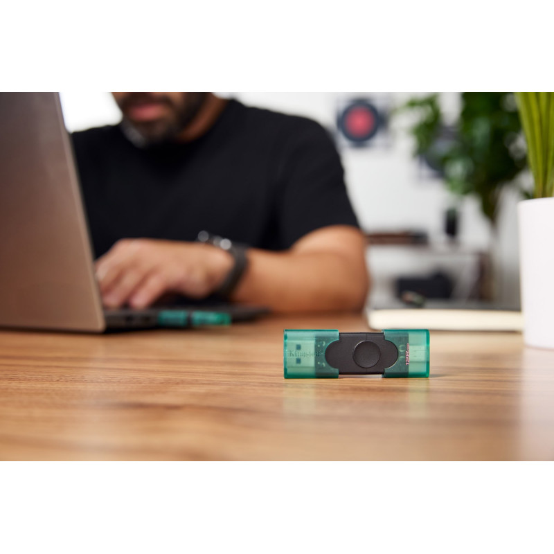 USB флеш-накопичувач Kingston USB3.2 256GB Type-C DataTraveler Duo Green (DTDEG2/256GB)