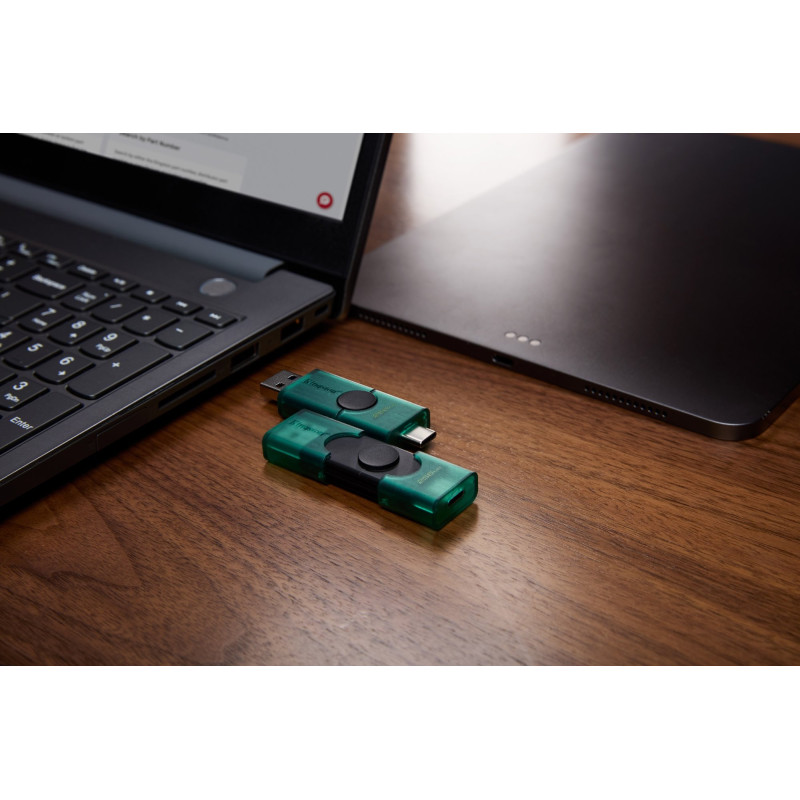 USB флеш-накопичувач Kingston USB3.2 256GB Type-C DataTraveler Duo Green (DTDEG2/256GB)