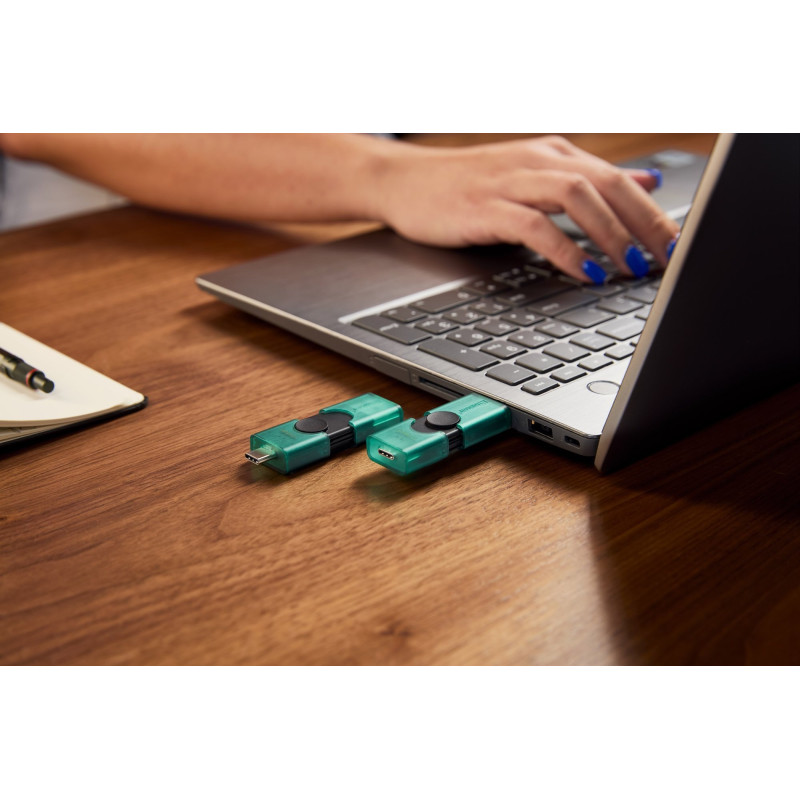 USB флеш-накопичувач Kingston USB3.2 256GB Type-C DataTraveler Duo Green (DTDEG2/256GB)