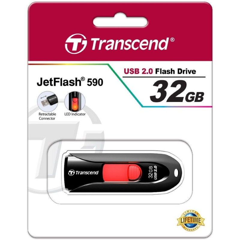 USB флеш накопичувач Transcend 32GB JetFlash 590 USB 2.0 (TS32GJF590K)