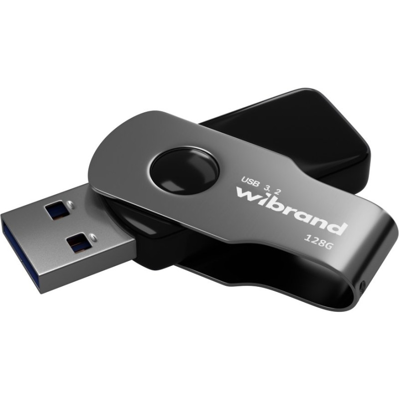USB флеш накопичувач Wibrand 128GB Lizard Black USB 3.2 Gen 1 (USB 3.0) (WI3.2/LI128P9B)