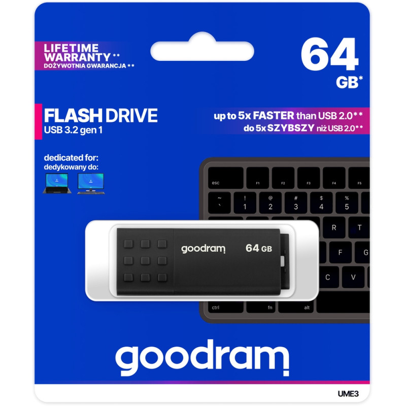 USB флеш-накопичувач Goodram 64GB UME3 Black (UME3-0640K0R11)