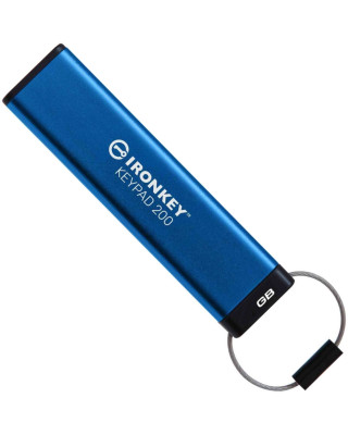 USB флешка Kingston 16GB IronKey Keypad 200 Type-A Blue USB3.2 (IKKP200/16GB)