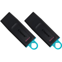 USB флеш-накопичувач Kingston 64GB DataTraveler Exodia Black/Blue 2 Pieces (DTX/64GB-2P)