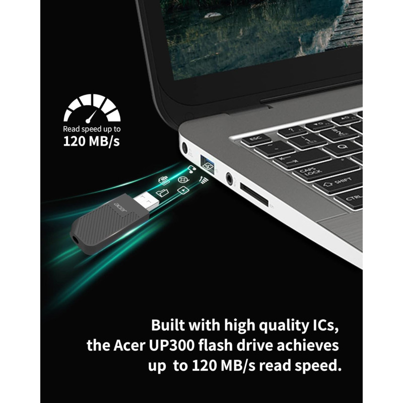 USB флеш накопичувач Acer 256GB USB 3.2 UP300 Black (BL.9BWWA.528)