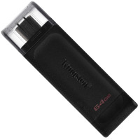 USB флеш-накопичувач Kingston 64GB Type-C DataTraveler 70 Black (DT70/64GB)