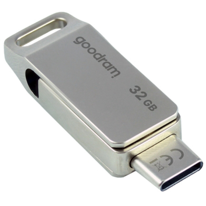 Флеш-накопичувач USB Goodram 32GB OTG Type-C ODA3 Silver (ODA3-0320S0R11)