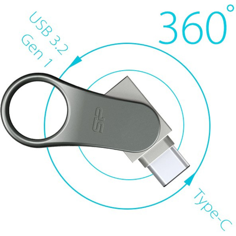 Флеш-пам'ять USB Silicon Power Mobile S80 32GB Silver (SP032GBUC3C80V1S)