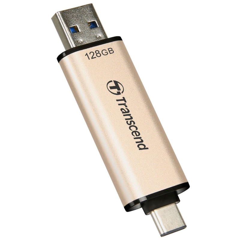 USB флешка Transcend 128GB USB 3.2+Type-C JetFlash 930 Black (TS128GJF930C)