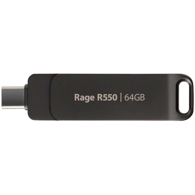 USB флеш накопичувач Patriot 64GB Rage R550 Matte Black USB/Type-C 3.2 (PE64GR550DSAD)