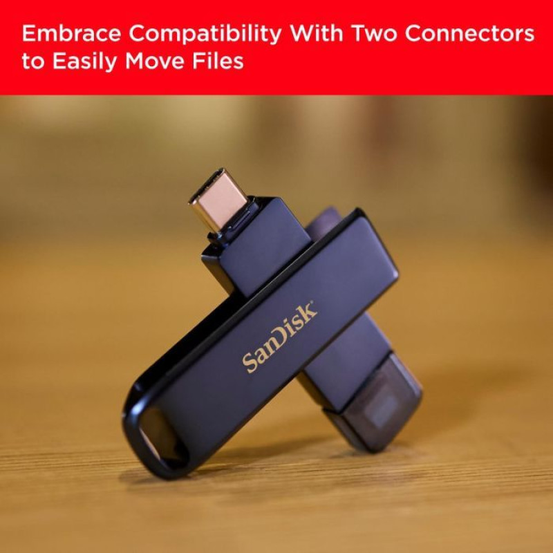 USB флеш накопичувач SanDisk 128GB Phone Drive для iPhone Metallic Sky Lightning/Type-C U
