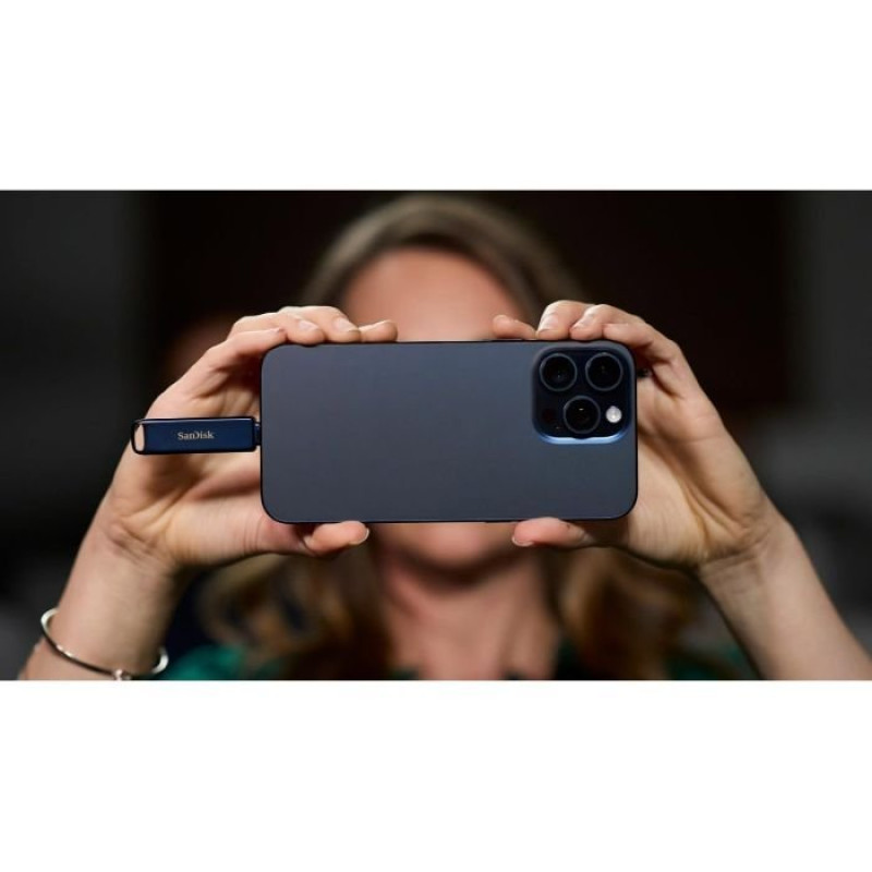 USB флеш накопичувач SanDisk 128GB Phone Drive для iPhone Metallic Sky Lightning/Type-C U