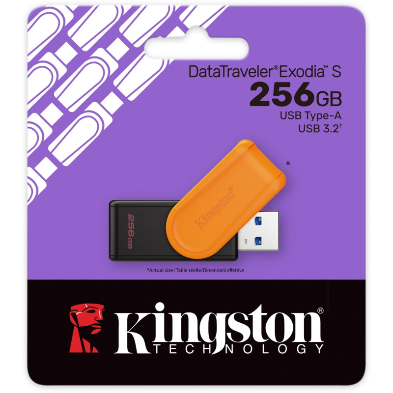 Флешка Kingston DataTraveler Exodia S 256GB Black/Orange (DTXS/256GB)