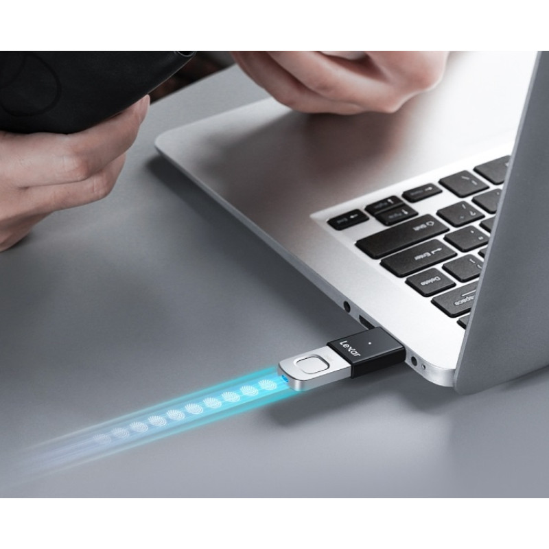 Флеш пам'ять USB Lexar JumpDrive Fingerprint F35 Pro 256GB USB 3.2 Gen 1 (LJDF35P256G-RNBNG)