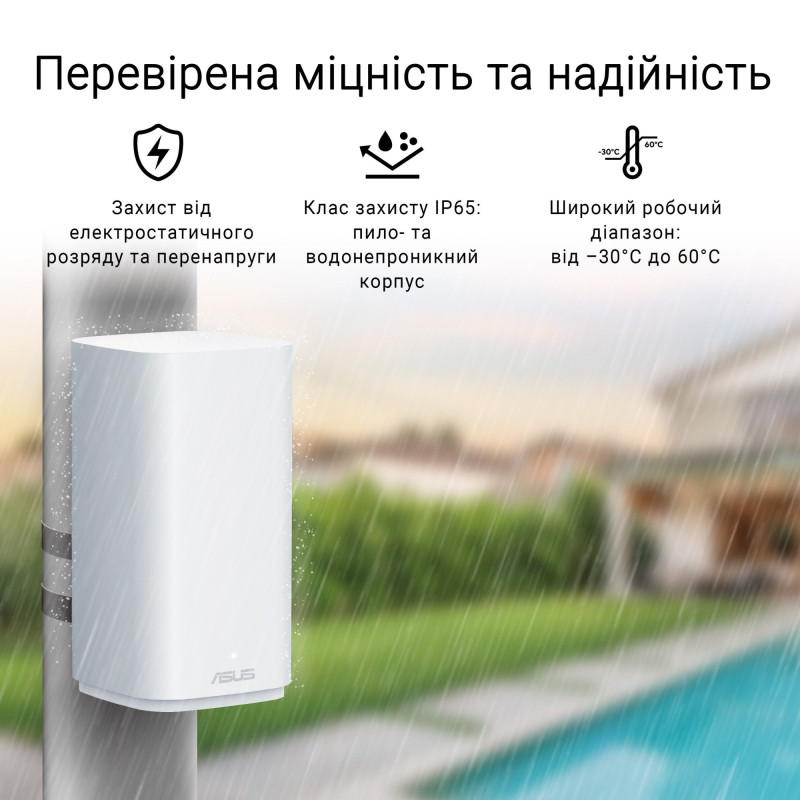 Wi-Fi Mesh-система Asus ZenWiFi BD4 Outdoor 1pk White (90IG09A0-MO3B60)