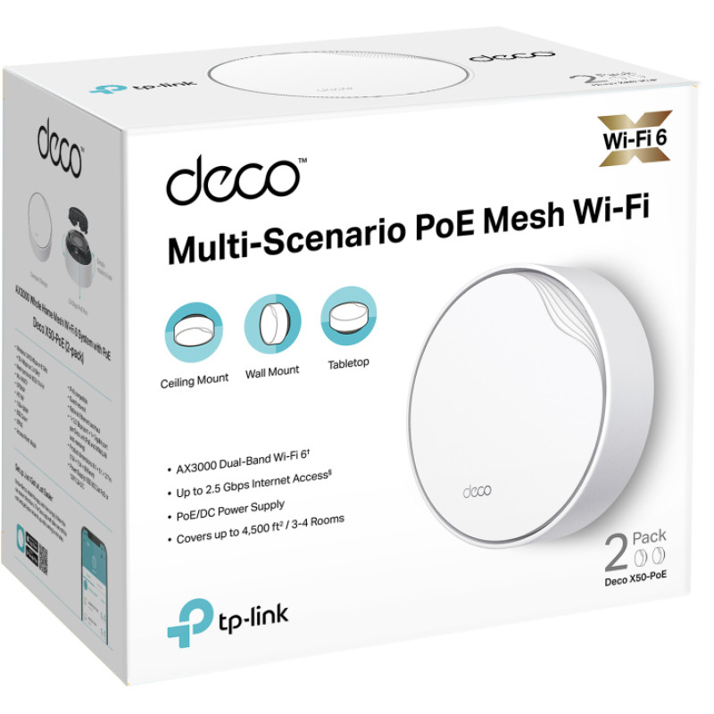 Маршрутизатор Tp-Link Deco X50-PoE (2 шт.)