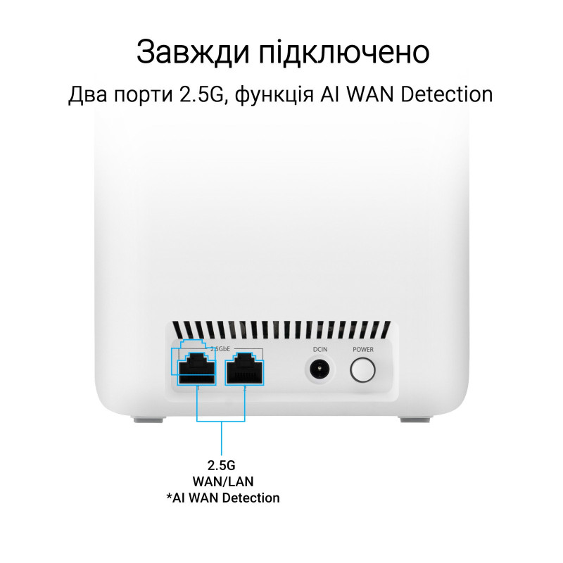 Wi-Fi Mesh система Asus ZenWiFi BD4 2pk White (90IG0960-MO3C20)