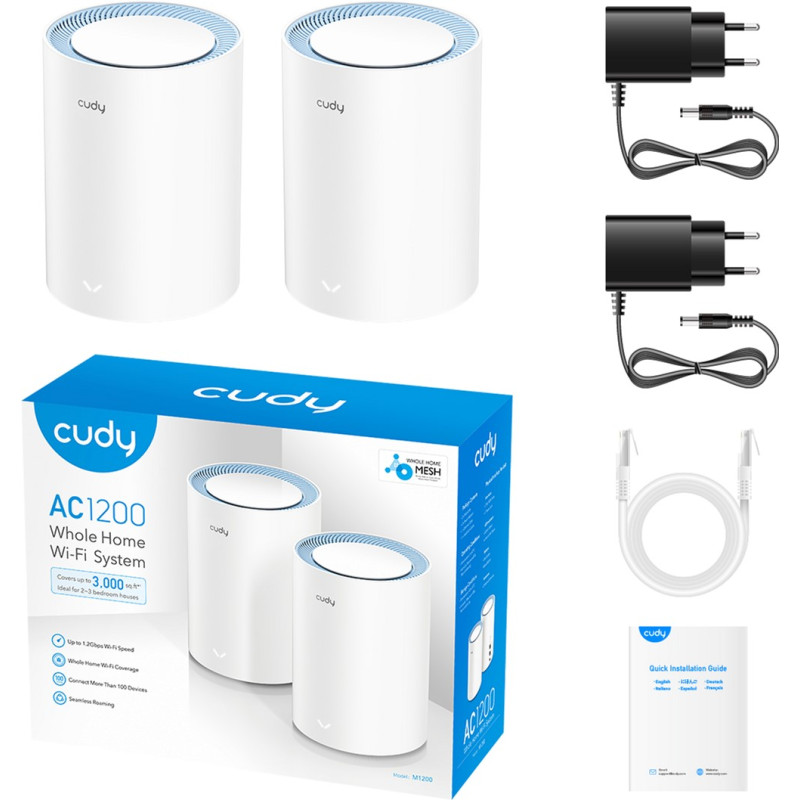 Система WiFi Cudy M1200 (2-pack)