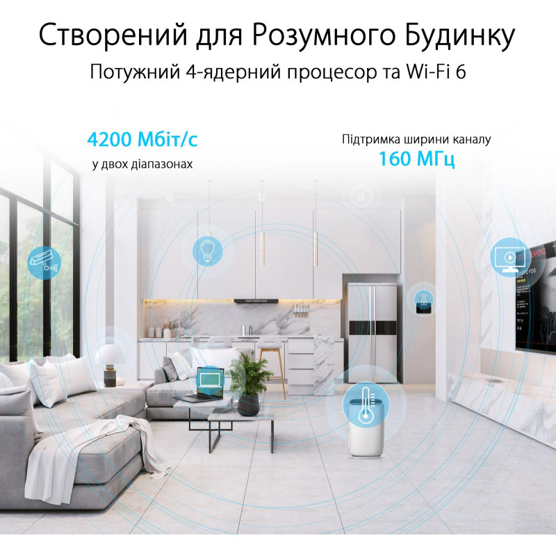 Маршрутизатор ASUS RT-AX59U AX4200 (90IG07Z0-MO3C00)