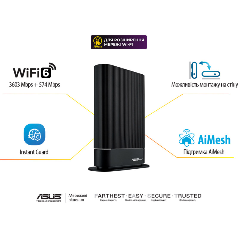 Маршрутизатор ASUS RT-AX59U AX4200 (90IG07Z0-MO3C00)