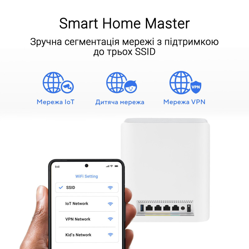 WiFi-Mesh система ASUS ZenWiFi BT8 2pk White (90IG0930-MO3B20)