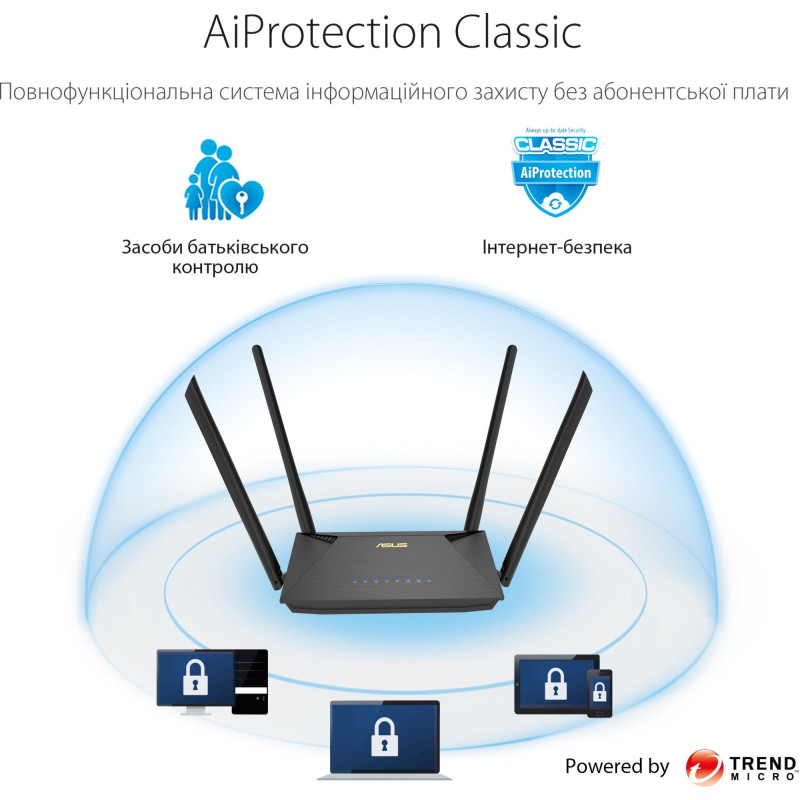 Маршрутизатор ASUS RT-AX1800U (90IG06P0-MO3530)