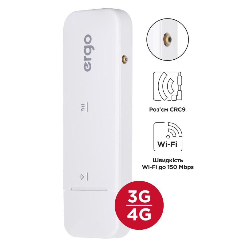 Маршрутизатор мобільний WIFI роутер ERGO W023-CRC9 3G/4G