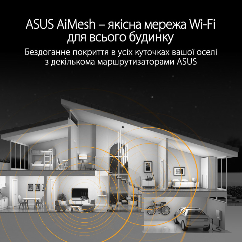 Бездротовий маршрутизатор ASUS TUF Gaming BE3600 (TUF-BE3600) (90IG0900-MO9C00)