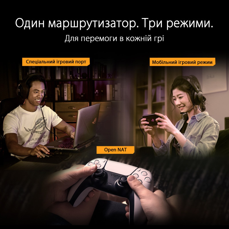 Бездротовий маршрутизатор ASUS TUF Gaming BE3600 (TUF-BE3600) (90IG0900-MO9C00)