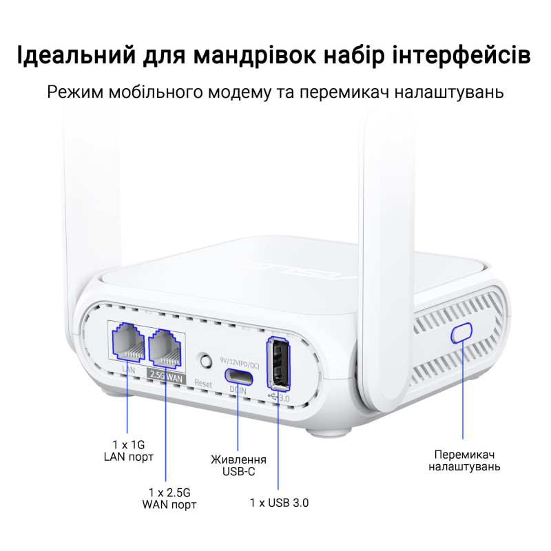 Wi-Fi роутер ASUS RT-BE58 GO (90IG09Q0-MO3C00)
