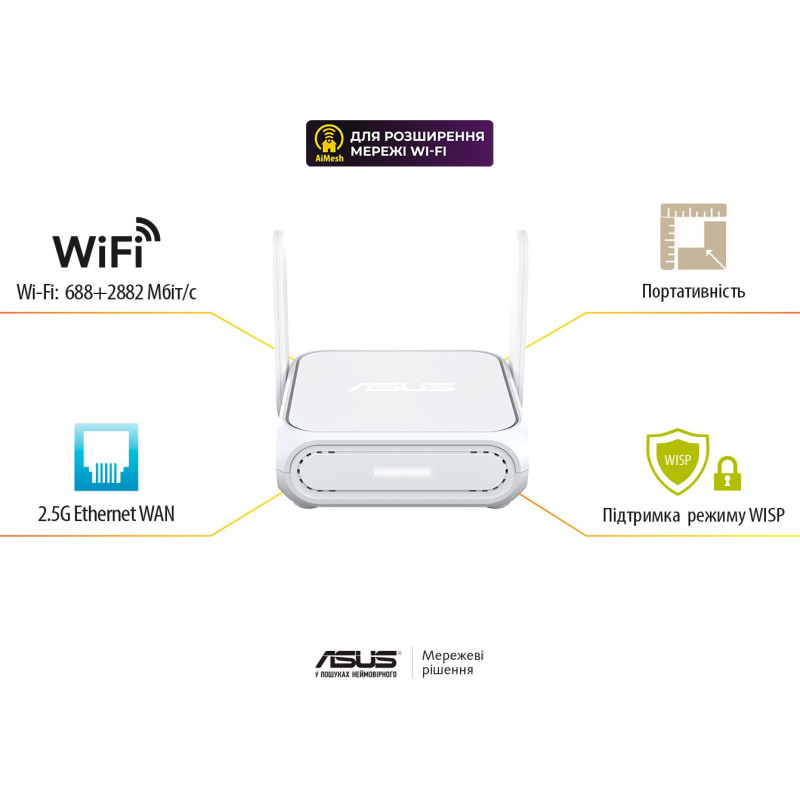 Wi-Fi роутер ASUS RT-BE58 GO (90IG09Q0-MO3C00)
