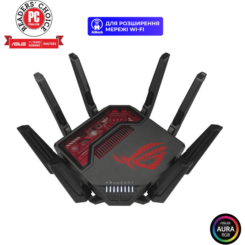 Бездротовий маршрутизатор Asus ROG Rapture GT-BE19000 (90IG0850-MO9A0V)